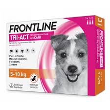 Frotline Tri-Act Spot-On per Cani 5-10kg 3 pipette 